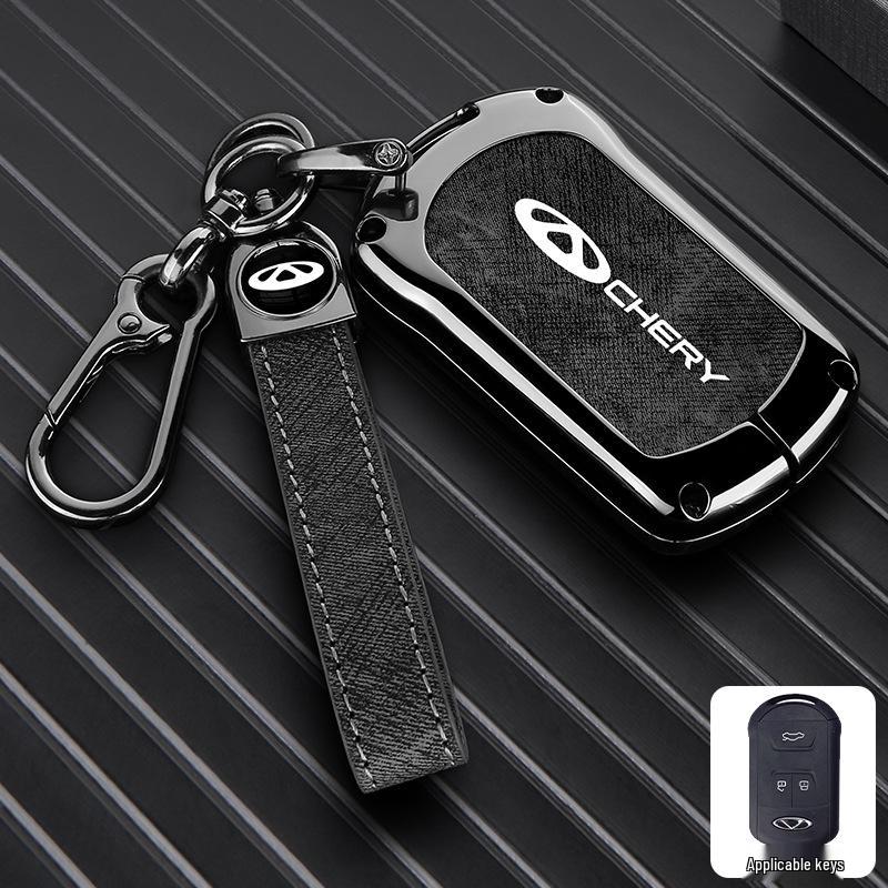 Zinc Alloy Key Shell Covers for Chery, Tiggo 8, 7 Plus - Full Coverage, 5x Anti-Drop Protection