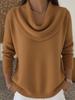 2026 Europe, America, autumn and winter new Amazon cross-border foreign trade temu women's clothing solid color long-sleeved sweater independent 