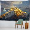 Sunrise of Mountain Peak Tapestry Himalayas Scenery Wall Hanging Hippie Cloth Backdrop Beach Mat Dorm Home Decor