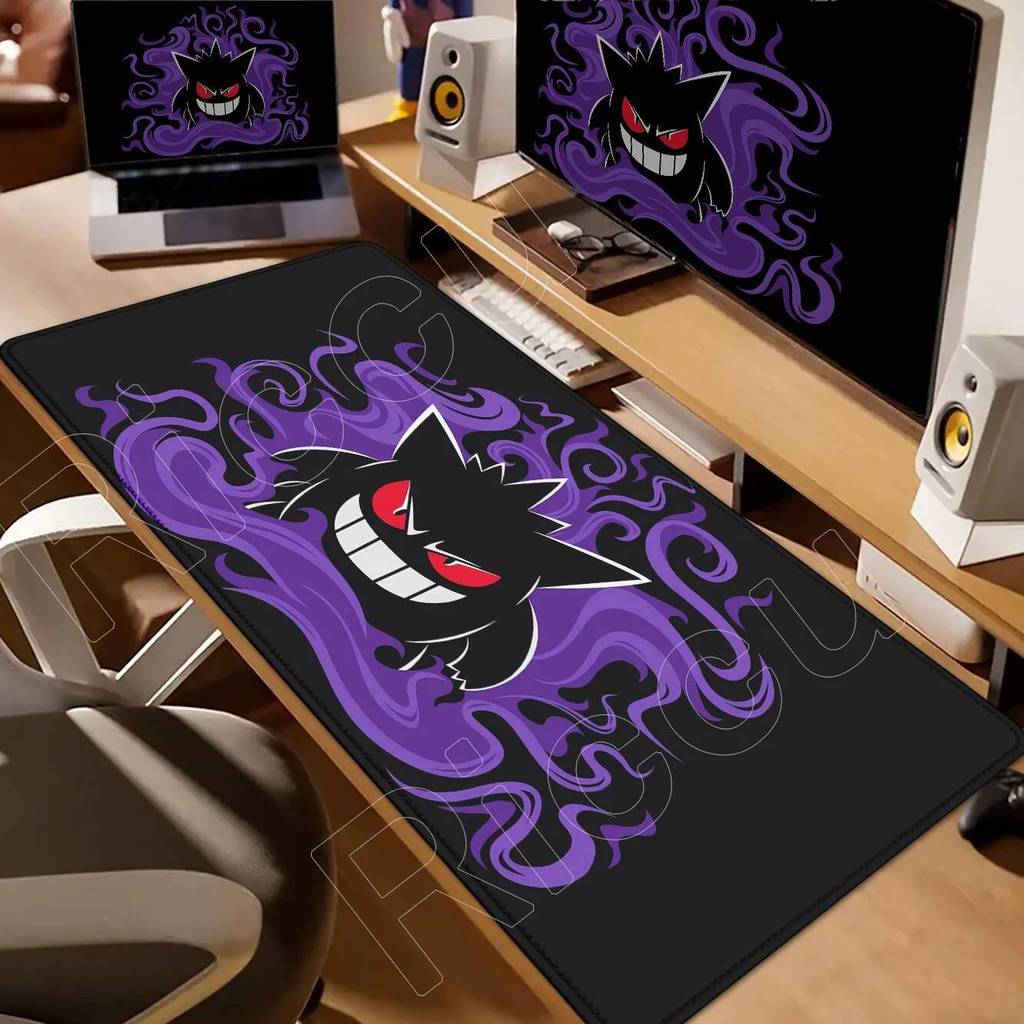 New Wallpaper Anime Gengar Mousepad Laptop PC Ppokemon Game Keyboard Mat XXL Extend Desk Mat HD Kawaii Nonslip Rubber Mousepad