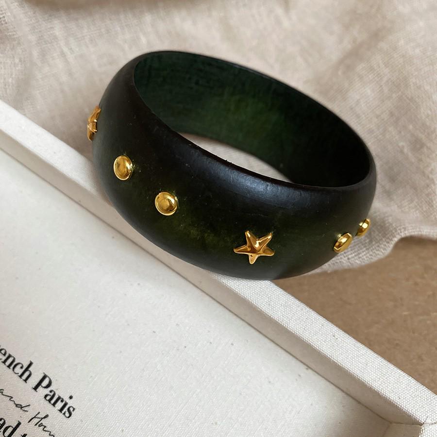 Irregular Round Shell Retro Court Style Bracelet - Light Luxury & High-End Women's Jewelry