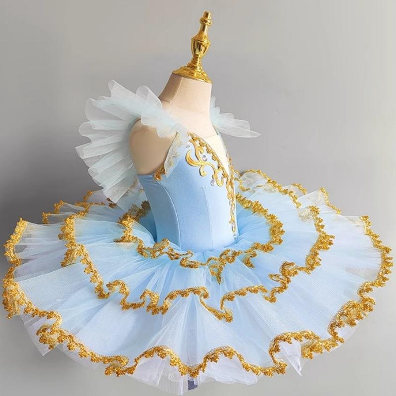Girls Ballet Dress Children Professional Swan Lake Performance Clothes Pancake Tutu Princess Dress Leotard Party Ballet Skirt