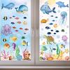 Cartoon Ocean World Moisture-proof Wall Stickers for Living Room, Bedroom, and Children's Room Decoration.