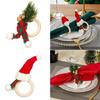 6pcs Christmas Napkin Rings Decoration Napkin Holder for Dining Table Enhancement Elegant Serviette Buckles Accessory