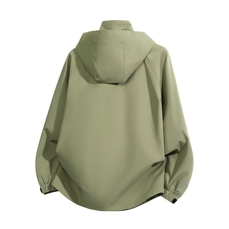 Frühlings Trendiger Berg Windbreaker Jacke Damen Leicht Gelb Zitronenfarben Outdoor Wanderjacke Unisex