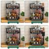 Corner Wall-Mounted Kitchen Spice Rack - No-Drill, Triangle Design for Countertop and Pendant Storage.