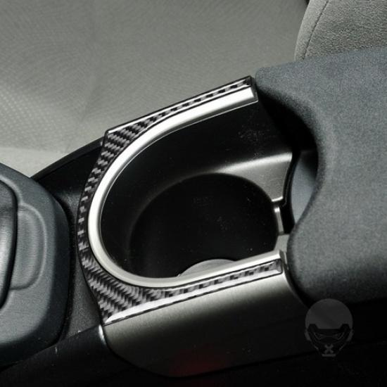 Carbon Fiber Interior Armrest Cup Holder Cover Trim For Toyota Prius 2012-2015