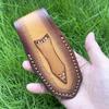 Foling Knife Holder Embossed Cowhide Scabbard Pocket  Knife Cover Split  Leather Case  Camping Knife Holsters Military Knife Cover Belt Buckle