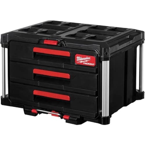 Milwaukee PACKOUT 4932472130 Case with Three Drawers, Multicolor