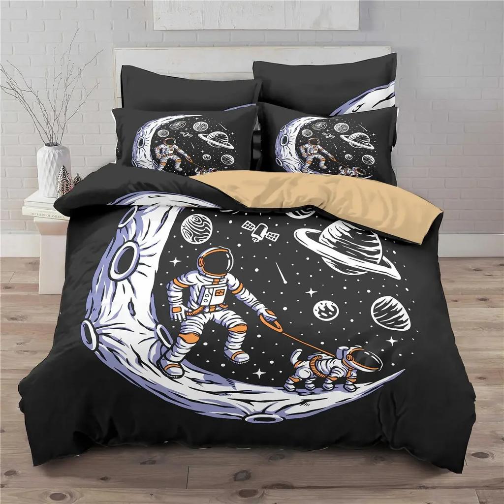Set Letto Grizzy e i Lemming Ragazzi Ragazze Misura Singola Queen Copripiumino Federa Letto Bambini Adulti Moda Tessile per la Casa