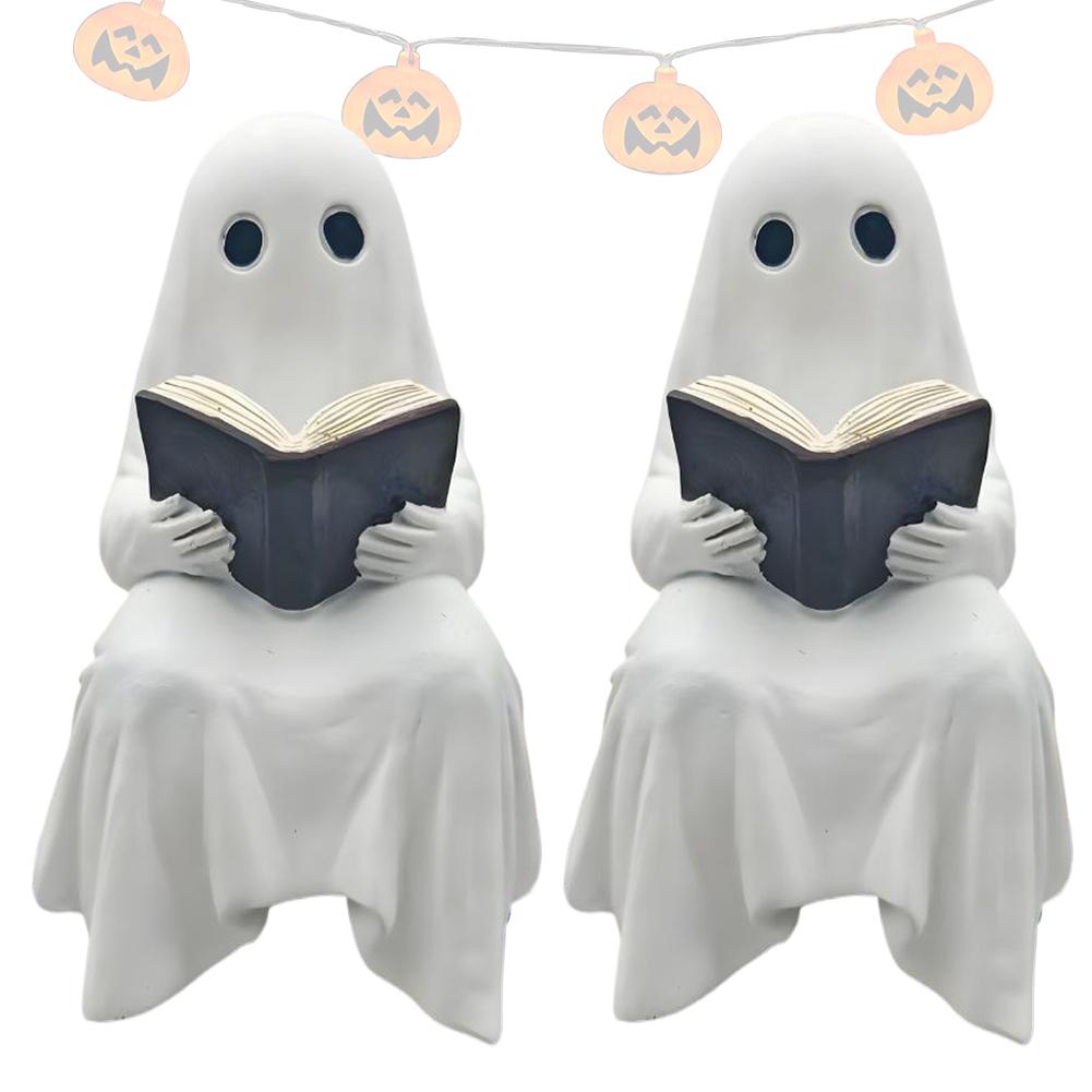 

Halloween Resin Cute Ghost Statue Ghost Reading Book Outdoor Statue Miniature Figurine for Tabletop Halloween Decor Ghost Decor China Mainland