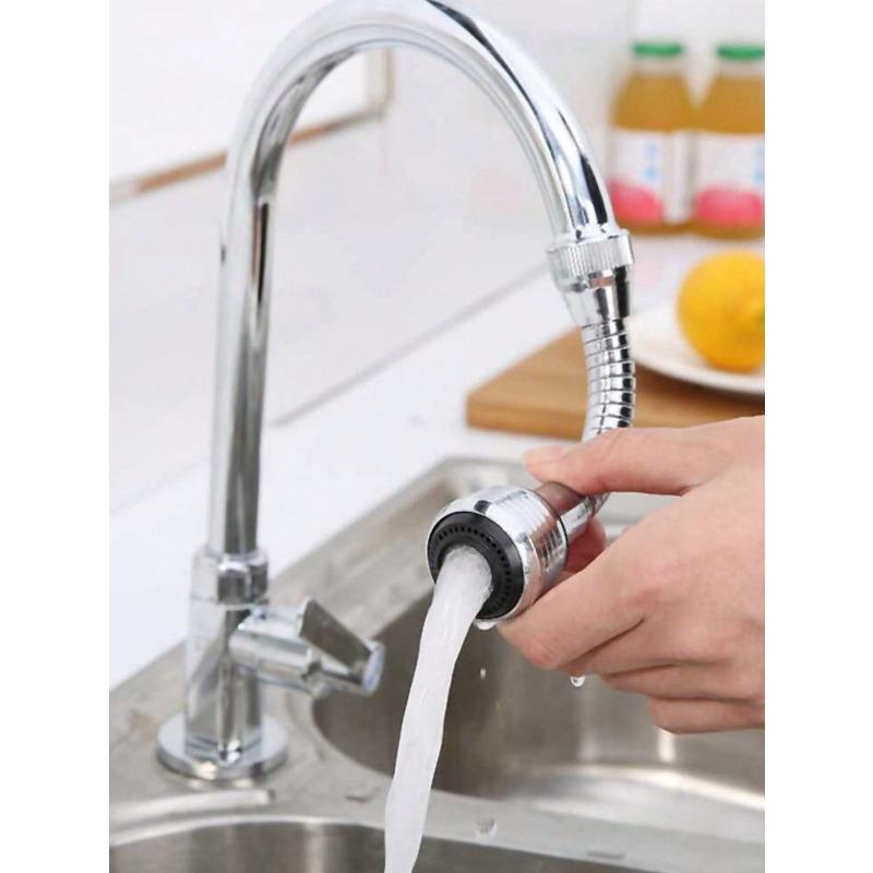 1pc Kitchen Gadgets 2 Modes 360 Rotatable Bubbler High Pressure Faucet Extender Water Saving Bathroom Kitchen