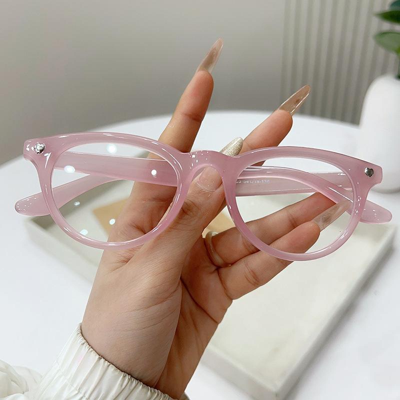 JYL Eyeglasses Ladies Anti Radiation Blue Light Plain Face Slimming Use 98114 A-16322 оранжево-красный