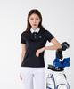 DOWNBLOW Women'S Aerocool Sports Functional Golf Wear Collared Color Block Short Sleeve T-Shirt Db2506-1W