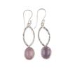 Seltene Amethyst-Citrin Edelstein 925 Sterlingsilber Handgefertigter Schmuck Hängeohrringe 2" EE-87-24