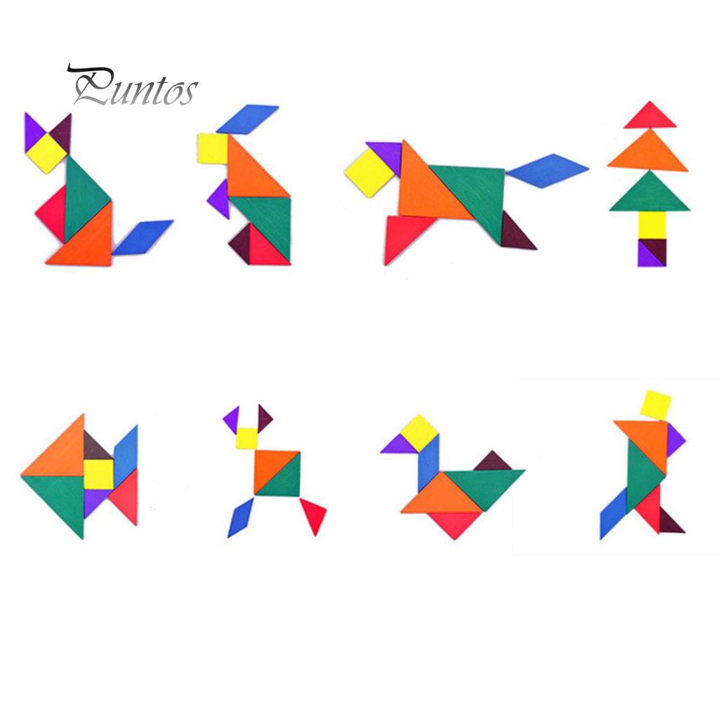 Tangram Brain Teaser Puzzle Developmental Kids Toy