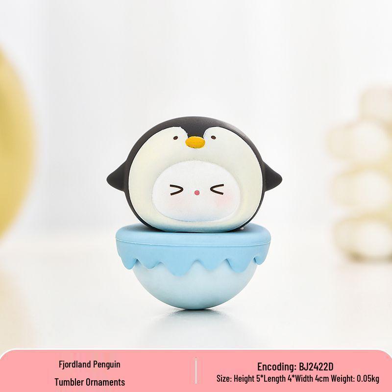 Cute Pet Tumbler Resin Figurine - Creative Desk Decoration & Lovely Gift for Girls