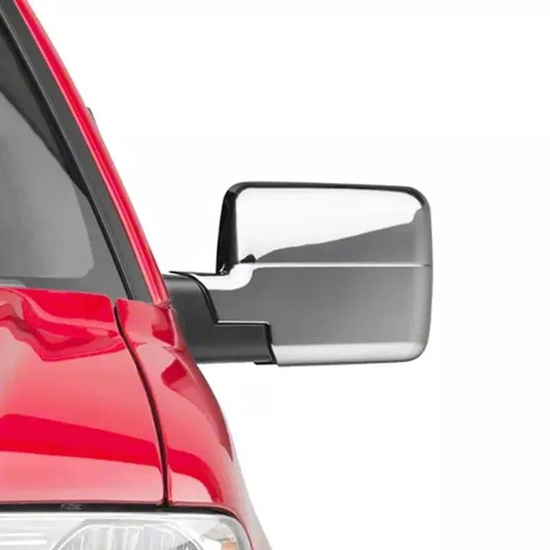 For Ford F-150 F150 2004-2008 ABS Chrome Car Rearview Side Mirror Cover Wing Cap Exterior Door Housing Trim Adhesive Sticker