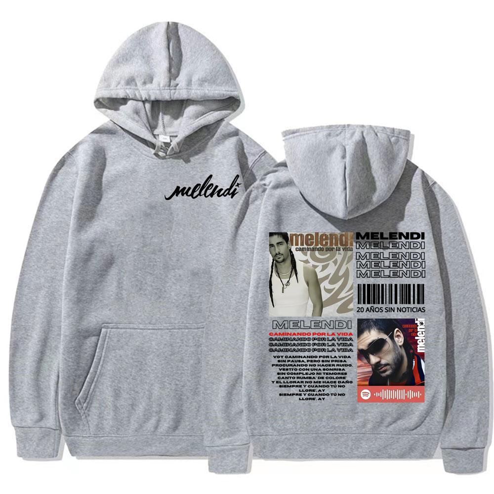 Rapper Melendi Caminando Por La Vida 2025 Tour Sweatshirts Men Women Oversized Hip Hop Fashion Hoodie Casual High Street Hoodies