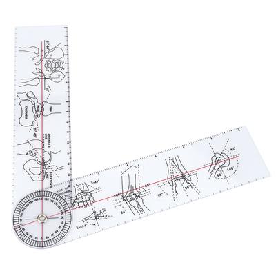 360 Degree Protractor, Ruler, Spinal Goniometer, Lightweight Plastic Joints, Range of Motion 6 or 8 or 10 Inch with Semi-Transparent Design, P