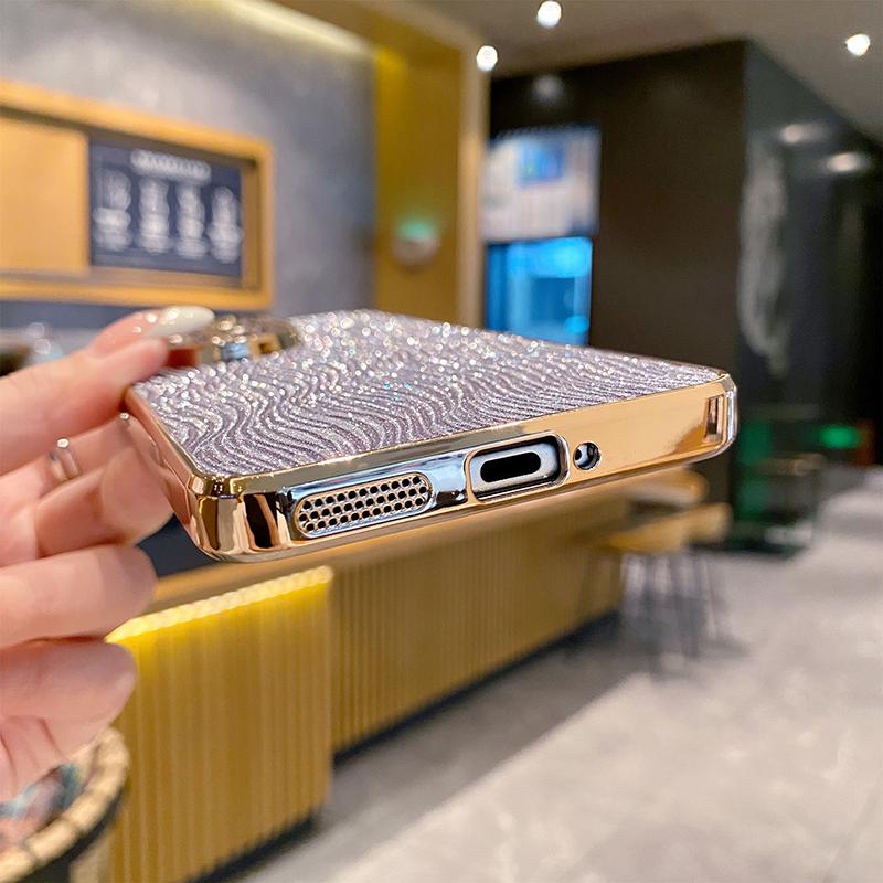 For P60 Pro Bling Glitter Rose Cases For Huawei Pura 70 Ultra Pura 70 Pro Plus P60 Electroplated Shockproof Hard PC Phone Cover