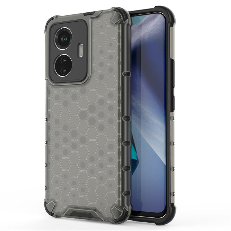 Shockproof Transparent Case For Vivo T1 Snapdragon 680 Honeycomb Armor Case Vivo T1 Snapdragon 680 Case Cover For Vivo T1 44W