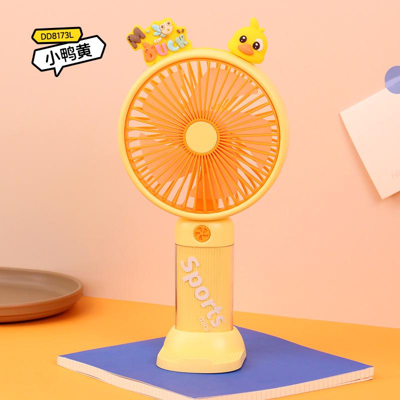 Ventilador portátil USB de dibujos animados - Mini ventilador eléctrico de escritorio para uso en exteriores