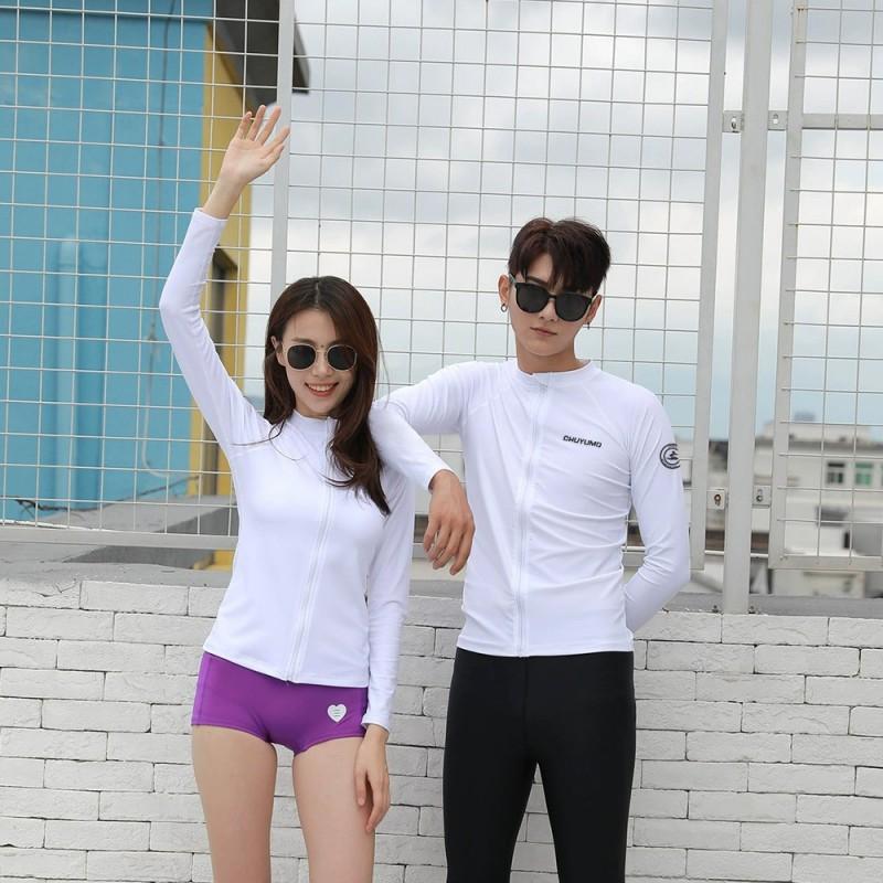 Unisex Quick-Dry Rash Guard Set Surfing Diving Swimming Beach Vacation Sun Protection