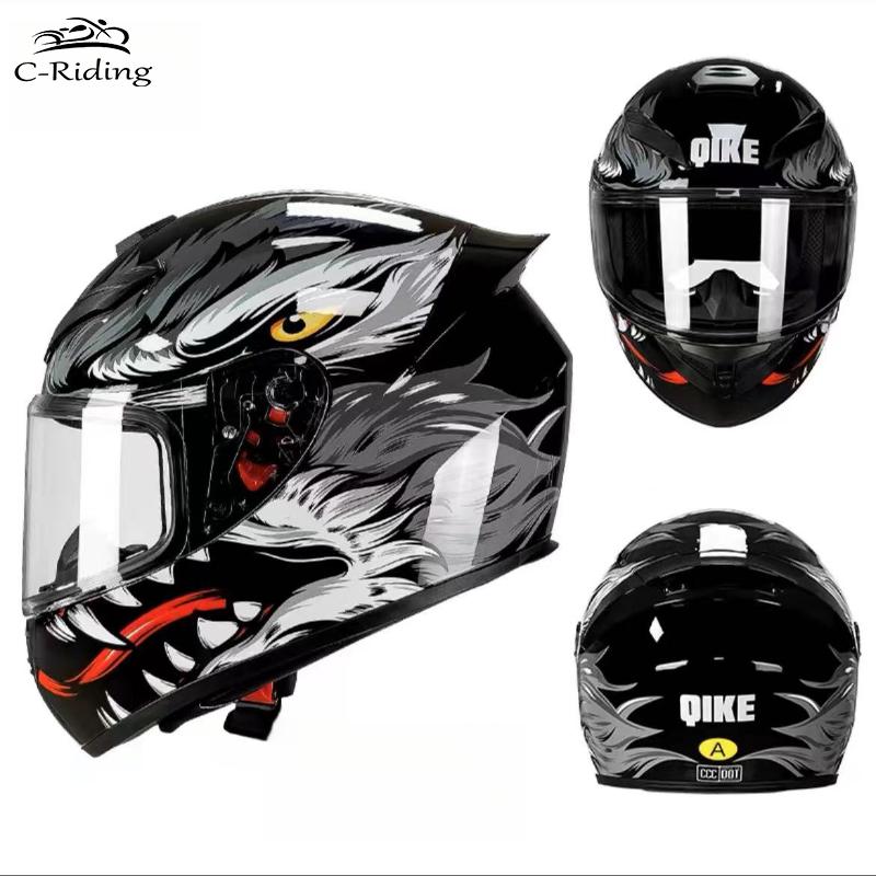 Green Tank Elements Men Women Moto Helmets Motorcycle Helmet Full Face Motocross Helmets with DOT casco para motociclista