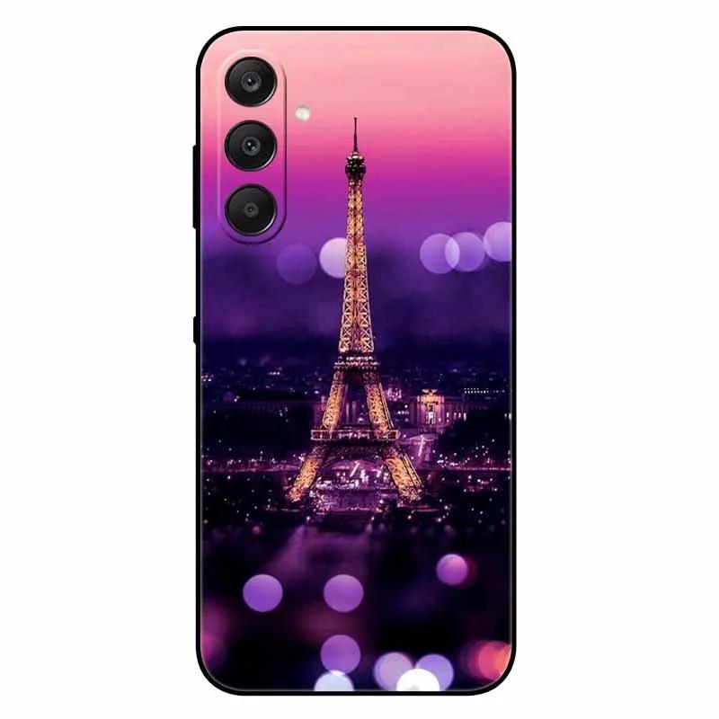 For Samsung A17 5G Case Black Silicone Soft Fashion Animal Back Cover For Samsung Galaxy A17 5G TPU Coque Cute Protective Bumper