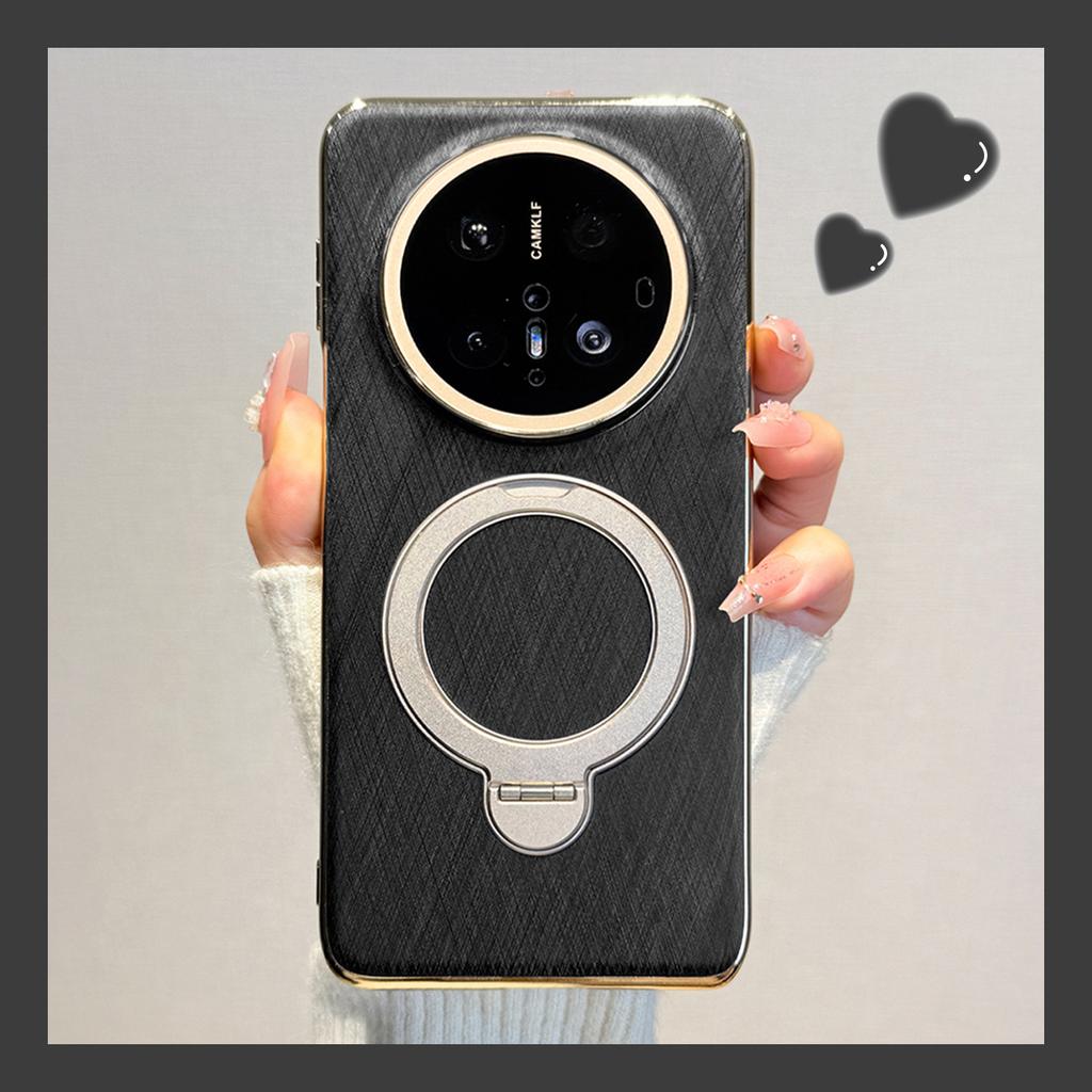 Applicable To Huawei Mate11Pro Mobile Phone Case Plain Leather Rotating Bracket Mate11 Lens All-inclusive Mate11 High-end