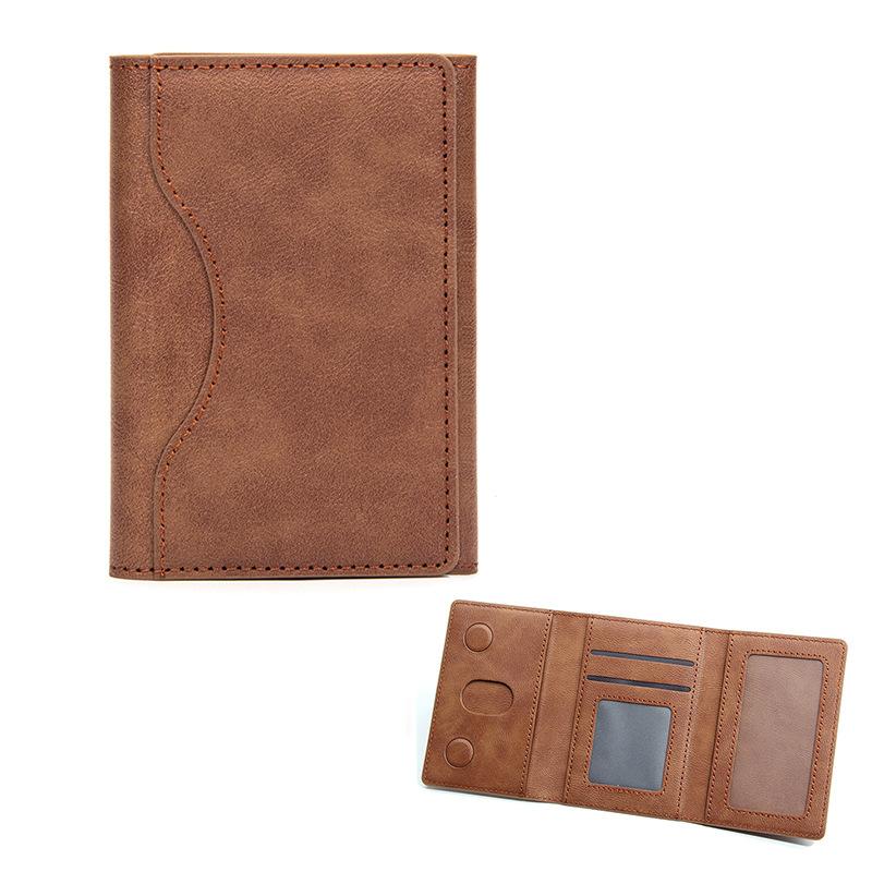 

1 Piece Pu Leather Card Bag Magsafe Card Holder Wallet For Phone 16 15 12 13 14 Pro Max Plus Mini Trifold Magnetic Phone Wallet as the picture