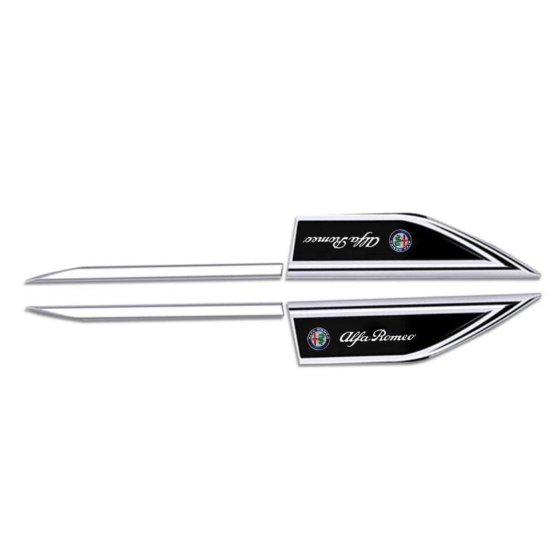 

For Alfa Romeo For Alfa Romeo Giulia Stelvio MiTo Giulietta 147 156 159 166 4C Car Chrome Car Body Side Doors Blade Auto Sticker чёрный