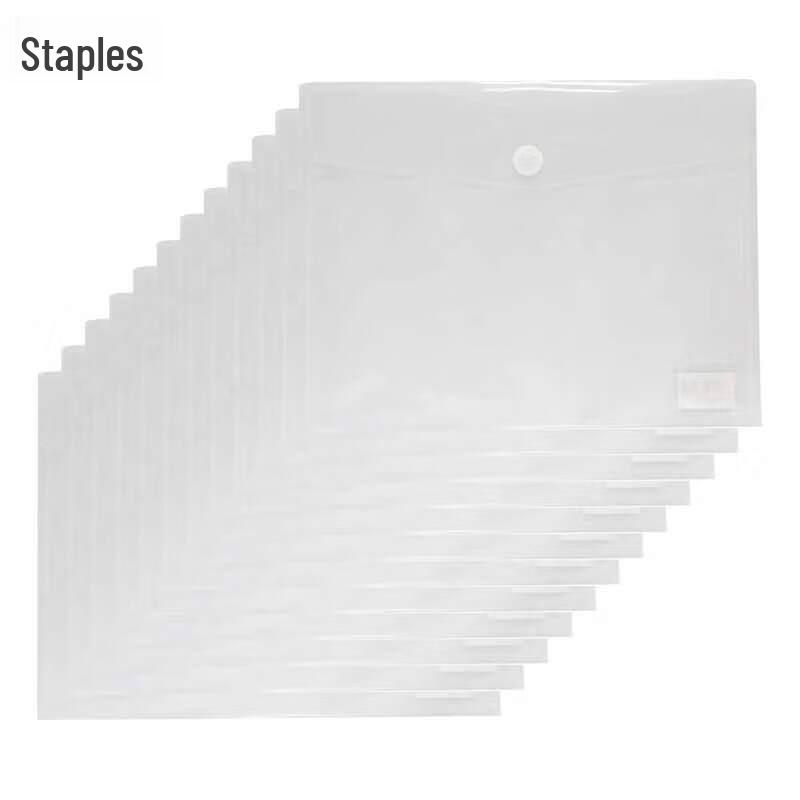 Staples NP1030 A4 Clear Velcro Document Bags