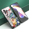 Cartoon C-Crayon Shinchan Schwarze Handyhülle für Xiaomi Mi 9 SE 8 10T 11 12 13 Lite 9T 11T 12S 12T 13T 14 Pro 5G NE 11i 12X