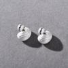 Original Design Matte Copper Platinum Plated S925 Silver Needle Stud Earrings, Niche Fashion Commuter Must Enter Earrings
