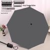 Yu Zhong Dual-Use Large Folding Umbrella for Men & Women, Sun & Rain Protection, Black Glue Shade, Perfect Gift.