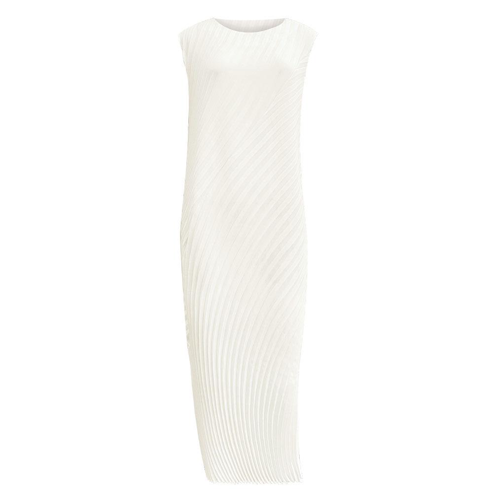 Women's Spring/Summer 2025 Sleeveless Slim Fit Pleated Dress In New French Style