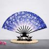 Ancient Chinese Style Golden Portable Folding Fan Bamboo Ribs Japanese Decor Stage Fan Girl Hanfu Dance Performance Hand Fan