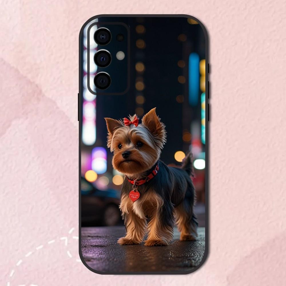 Yorkshire Terrier HUND Süße Handyhülle Für Samsung S24,S21,S22,S23,S30,Ultra,S20,Plus,Fe,Lite,Note,10,9,5G Schwarzes Weiches Gehäuse