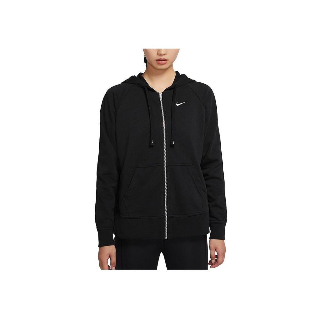 Nike Dri-FIT Trainings-Hoodie mit durchgehendem Reißverschluss für Damen Jacken Schwarz CU7010-010