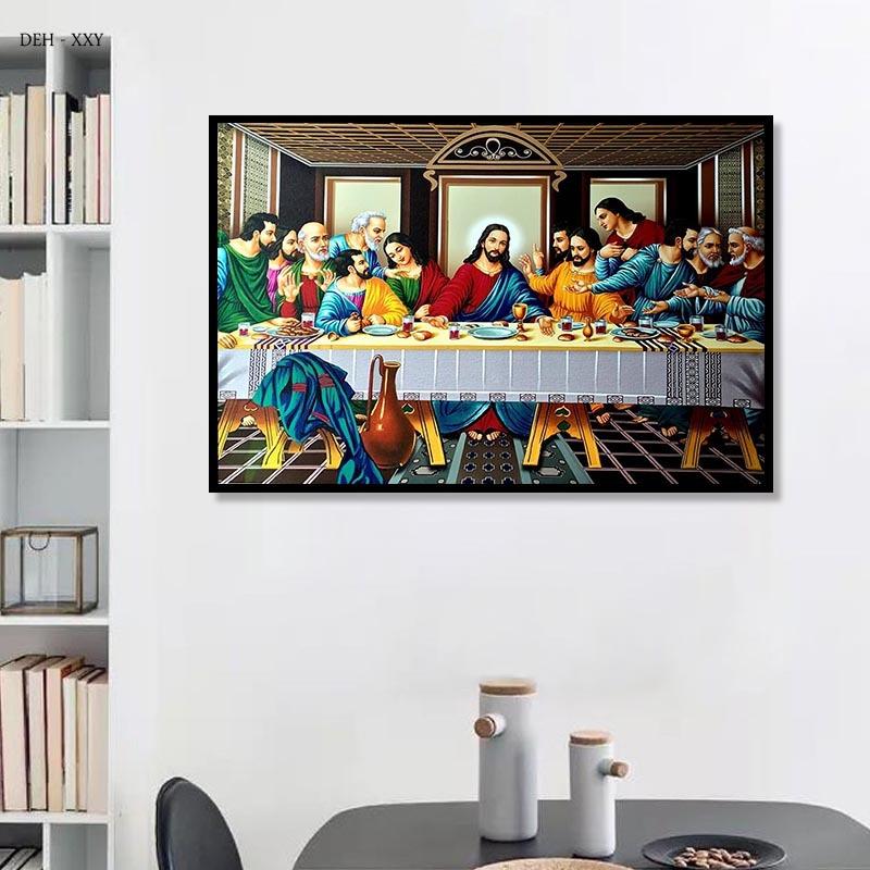 Slavné obrazy Poslední večeře od Da Vinciho Plátěné plakáty a tisky Moderní nástěnné umění Obrázky pro dekoraci obývacího pokoje