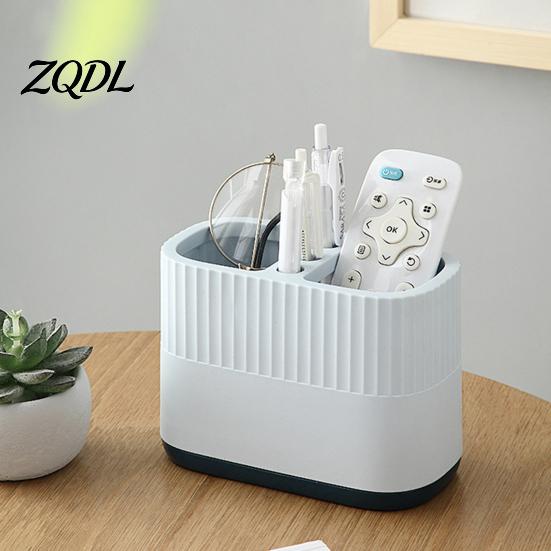 Cute Desk Accessories for Girls Desktop Pen Holder, Compartments Thickened Plastic Organizer, Macaron Compact Organizer Supplies Color Vertical