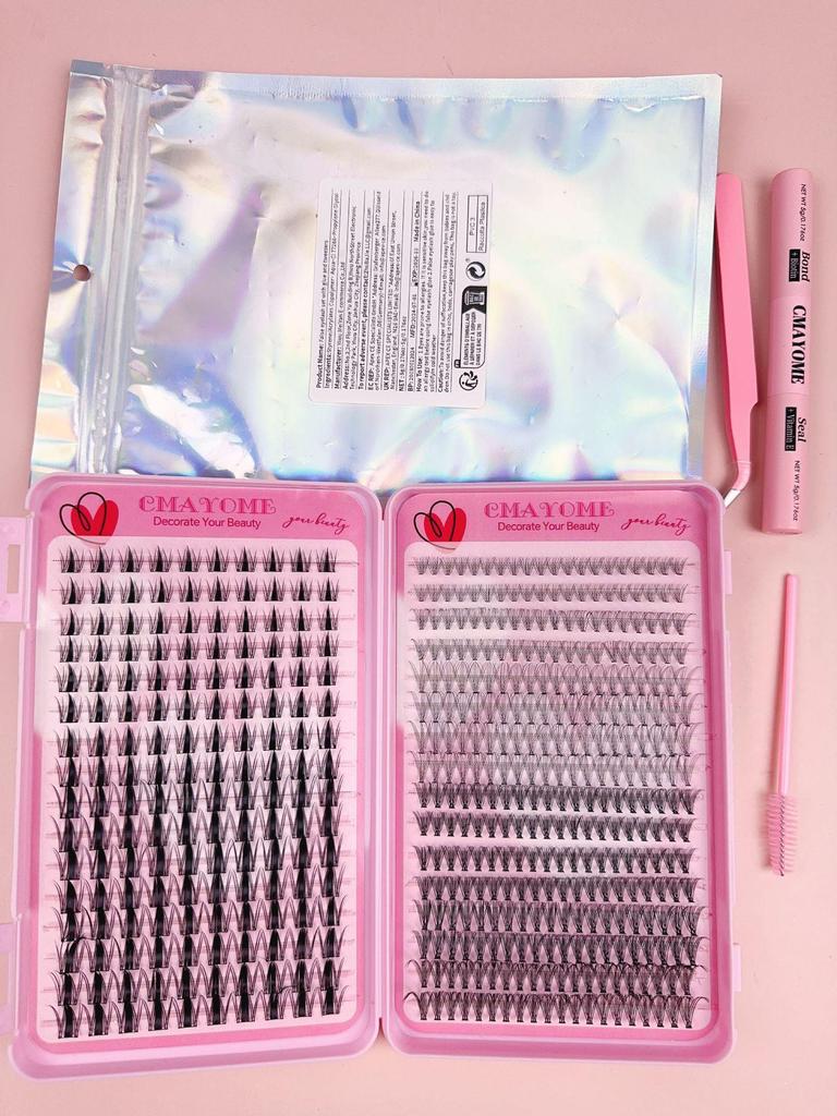 Cross-border Fairy Wheat Ear Lashes Set: Natural C Curl Segmented Voluminous Lashes