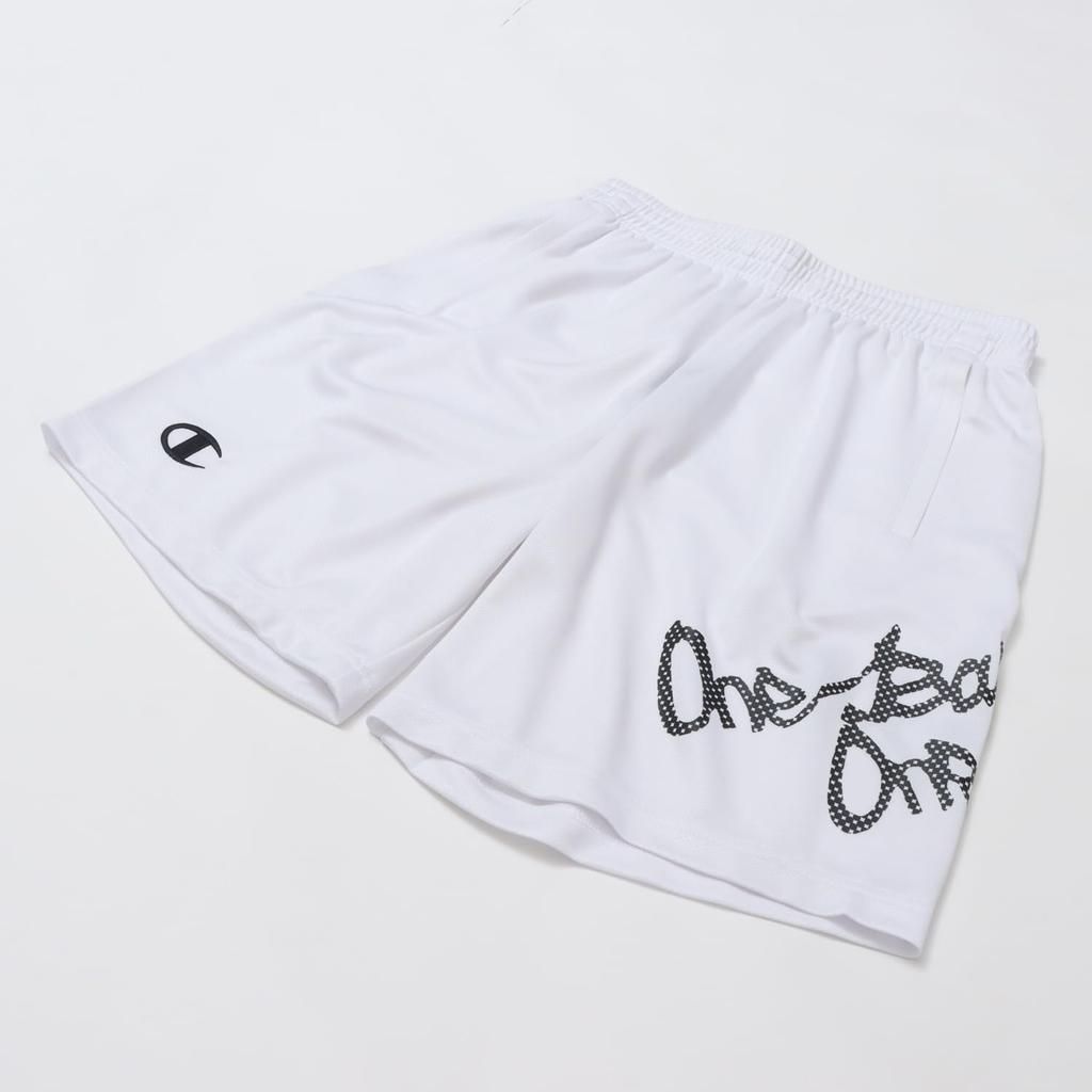 Champion Graphic Print Basketball White E-MOTION C3-ZB520 Men's Quick-Drying Shorts,