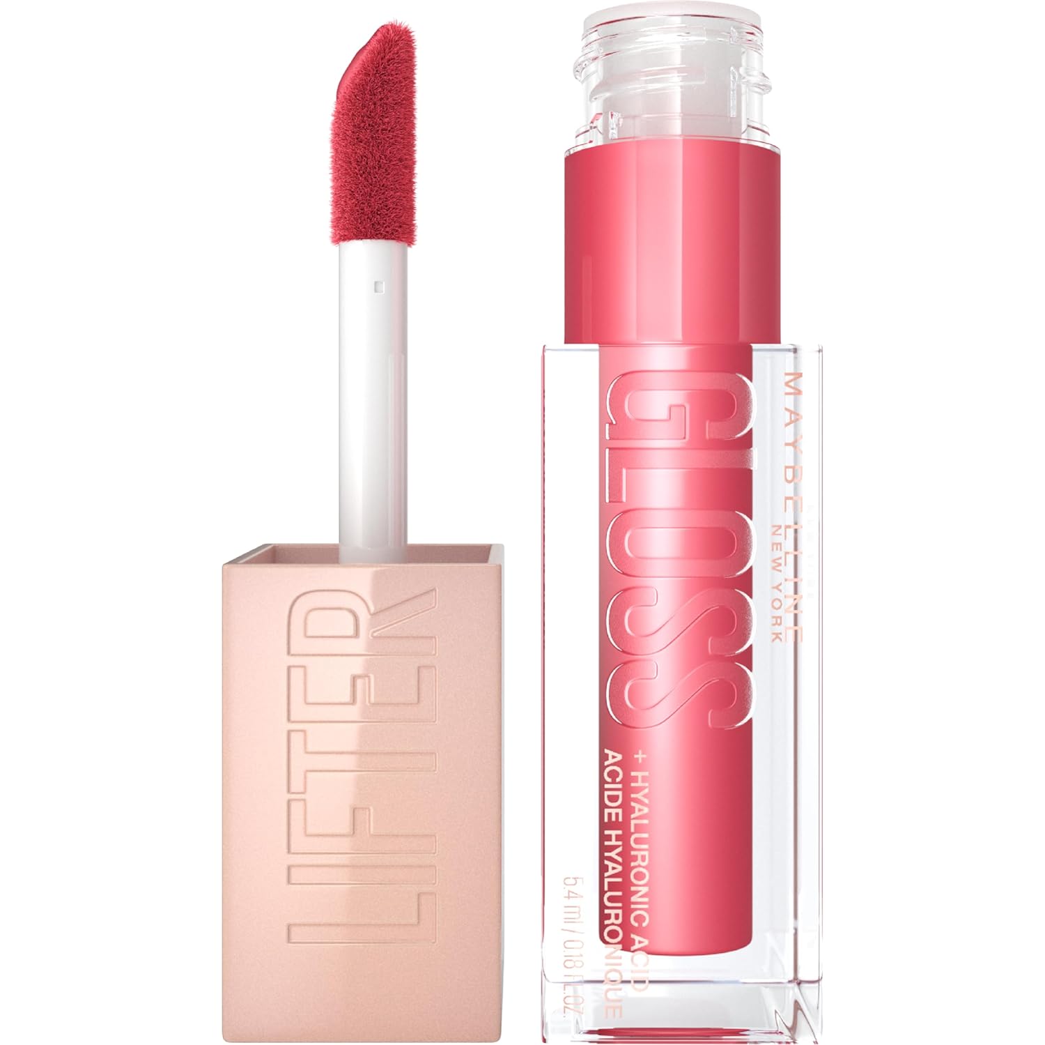 

Maybelline New York Lifter Gloss Hydrating Lip Gloss Heat 5.4ml Moisturizing High Shine Non Sticky Lip Makeup With XL Wand For Smooth Contour