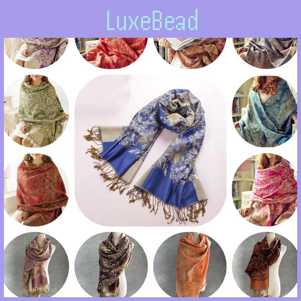 Elegant Floral Print Scarf For Women In Vibrant Colors Thick Warmth And Stylish Design Ideal For Winter And Air Conditioning