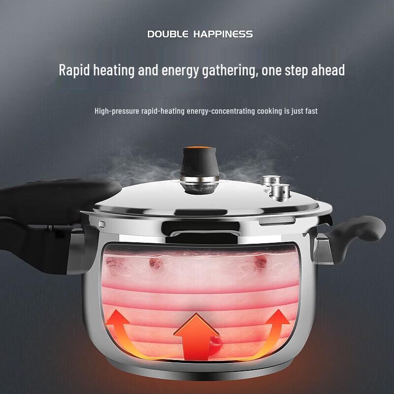 Double Happiness SXCY-18S01 18cm 304 Stainless Steel Pressure Cooker