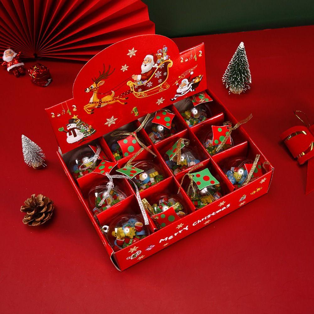 Santa Christmas  Eraser Kawaii Christmas Ball Portable Pencil Erasers  Kids