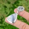 925 Sterling Silver Natural Botswana Agate Green Amethyst Ethnic Pendant Jewelry